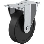 ユーエイ　プレート式　固定　キャスター　導電ゴム　車輪径１００ｍｍ　　Ｅタイプ　ＥＲ型　取付寸法８２×４０ ( ER-100RHE )
