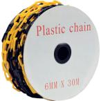 セーフラン ( セーフラン安全用品 )　プラスチックチェーン　黄／黒　トラチェーン　３０ｍ ( J2437-30 )