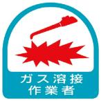 ユニット　ステッカー　ガス溶接作業者・２枚１シート・３５Ｘ３５ ( 851-57 )