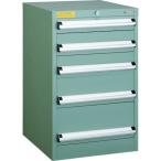工場用保管設備 キャビネット ＴＲＵＳＣＯ　ＶＥ５Ｓ型キャビネット　５００Ｘ５５０ＸＨ８００　引出５段　  (VE5S-802)