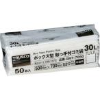 TRUSCO ボックス型 取っ手付ゴミ袋 30L 700×500×0.017 半透明 50枚入 ( GMT-7050 )
