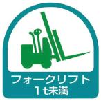 ユニット　ステッカー　フォークリフト１ｔ未満・２枚１シート・３５Ｘ３５ ( 851-60 )