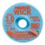 白光　はんだ吸取線 ウィックFR-551　ノークリーン ハロゲンフリー  3mm×1.5m ( FR551-3015-J )