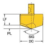 コロドリル870チップ 【E】  ( 870-1280-11-PM 4334 )   【2セット】 サンドビック(株) ( F5K12 )