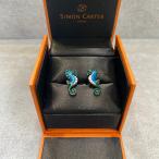 カフス サイモンカーター SIMON CARTER イギリス製 ブルー タツノオトシゴ seahorse