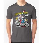 PEPUSI SUZUKI RGVΓ500 Kevin Schwantz 34 ケビン・シュワンツ プリント Tシャツ グレー Mサイズ