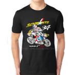 PEPUSI SUZUKI RGVΓ500 Kevin Schwantz 34 ケビン・シュワンツ プリント Tシャツ ブラック