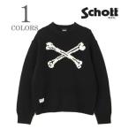 ショッピングschott ショット 長袖 クルーネック セーター Schott CROSS BONE KNIT 782-5240005