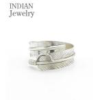 INDIAN JEWELRY ナバホ族 フェザー リング NAVAJO NAVAJO FEATHER SILVER RING  IJ-342