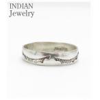 INDIAN JEWELRY ナバホ族 スタンプワーク リング NAVAJO NAVAJO STAMPED SILVER RING  IJ-347