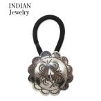 INDIAN JEWELRY Navajo группа штамп Work Conti .li way z резинка для волос Navajo Stampede Concho Hair Tie Unknown IJ-576