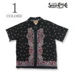 シュガーケーン 半袖 バンダナ柄 オープンカラーシャツ SUGAR CANE NATIVE AMERICAN BANDANA PRINT OPEN SHIRT SC39466
