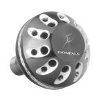 GOMEXUS アルミラウンドノブ A 38mm シマノA ダイワS ブラック＆シルバー(gome-a38bkbksr-g)