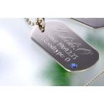 Yahoo! Yahoo!ショッピング(ヤフー ショッピング)バレンタイン　誕生日プレゼント　男性　彼氏　アクセサリー　 名入れ プレゼント バースディジュエリー埋め込みオリジナルドックタグ