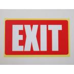 EXIT выход наклейка стикер обычный размер водонепроницаемый повторный отшелушивание specification красный цвет английский язык надпись путеводитель отображать сделано в Японии 361