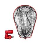 おり釣具 オーバル ランディングネットL & タモジョイント セット レッド (landingset-227-r)