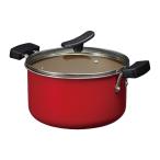  ever Cook кастрюля с двумя ручками 22cm IH соответствует красный стекло крышка имеется do корова автомобиль 