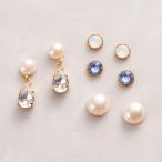 貼るだけピアスPiPPi(r) Simple Swarovski set　シンプルスワロフスキーセット/ゴールド ピッピ 貼るピアス シール LeAnge leange 痛くないイヤリング