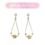 Yahoo! Yahoo!ショッピング(ヤフー ショッピング)貼るだけピアスPiPPi（r） プレートPiPPi ワイヤーボールフープ/ゴールド ピッピ 貼るピアス シール LeAnge leange 痛くないイヤリング ノンホールピアス