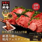 牛肉 焼肉 黒毛和牛 鹿児島黒牛 A4 A5 等級 厳選六種の焼肉フェスティバル 900g イチボ ランプ 友三角 マルシン ロース カルビ 各150g 精肉折 ギフト