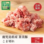 ショッピング焼肉 肉 豚肉 鹿児島県産 ブランド豚 茶美豚 小間切れ こま切れ 国産 メガ盛り 2kg(1kg×2) トレー仕様