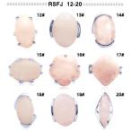 ローズクォーツパワーストーンアクセサリー天然石指輪RSFJ-12-20サイ...