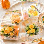  немедленная уплата прозрачный лента широкий 50mm широкий за границей ko Large . материалы лента прозрачный цветочный принт rose роза Британия знак маленькая птица цифра роза прозрачный лента PET материалы водостойкий sztz-01-048