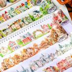  прозрачный лента Северная Европа строительство здание house Home маленький магазин блок пейзаж улица дорога пейзаж водостойкий маскировочная лента прозрачный водостойкий si-m отсутствует PET лента 45mmko Large . материалы sztz-01-141