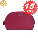 トリーバーチ バッグ ポーチ TORY BURCH YORK 41159085 YORK SMALL MAKEUP BAG 15611 RASPBERRY LEATHER 【型式】1158079085050