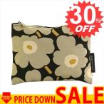 マリメッコ バッグ ポーチ MARIMEKKO ADD UNIKKO CANVAS 45502 KEIJUTAR MINI UNIKKO POUCH 988 BLACK/SAND/GOLD 100% COTTON 比較対照価格 4,320 円