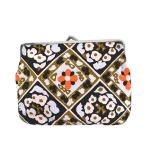 Yahoo! Yahoo!ショッピング(ヤフー ショッピング)マリメッコ バッグ ポーチ MARIMEKKO PURSES VALLY 48970 PUOLIKAS KUKKARO VALLY 985 BLACK/BROWN/PURPLE  コットン  比較対照価格3,850 円
