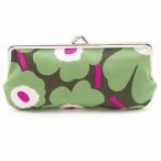 marimekko SILMALASIKUKKARO MINI UNIKKO 027003 dark green,green,pink レディース がま口ポーチ マリメッコ