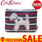キャスキッドソン バッグ ポーチ CATH KIDSTON DOG STRIPE POUCH 830423  CREAM SQUIGGLE DOGS    比較対照価格2808円