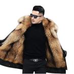 毛皮コート ファーコート メンズ アウター ロングコート 男女兼用 ロング丈 フード付き 防寒 ファー 裏ボア フェイクファー かっこいい 厚手 冬服