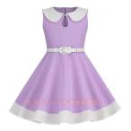ダンス衣装 かわいい ワンピース キッズ 子供 レトロドレス レトロワンピース 110cm 120 130 140 150cm  Aライン 可愛い 夏用 薄手