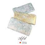 ショッピングゴールド 長財布 L字ファスナー レディース 小銭入れあり 日本製 焼き箔 使いやすい 薄い スリム 本革 粋 和モダン シック 箔 ゴールド シルバー クラッキング 伝統工芸