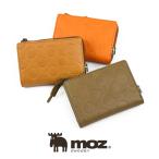 ショッピング水玉 moz モズ 二つ折り財布 レディース 本革 大容量 小銭仕切り カードがたくさん入る 外側小銭入れ YKK dot ドット 水玉模様 Elk エルク 型押し 使いやすい