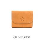 ショッピングGARNET 二つ折り財布 外側小銭入れ 札入れ仕切り 小銭仕切り zucchero ズッケロ パンチング フラワー 花 シンプル ナチュラル GARNET ガーネット
