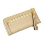 タッセルウォレット スムースレザー L-GRAY 日本製 長財布 L字ファスナー 外ポケット付き 外側 小銭入れ 本革 財布 レディース NNW02