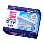 ショッピングクイックルワイパー 花王　クイックルワイパー　ワイド　立体吸着ウェットシート　（10枚×3袋）×4袋　業務用