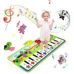 おもちゃ ピアノ SANMERSEN 10鍵盤 10曲デモ 8種類音色 録音機能 OKOTモード 知育玩具 誕生日プレゼント 折り畳み式 電