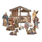 カークランド　テーブルトップ　ネイティビティセット13ピースセット　キリスト誕生シーン　ハンドプリント/Hand-painted Nativity Set