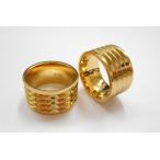 Yahoo! Yahoo!ショッピング(ヤフー ショッピング)BiBi ステンレス316Lリング（指輪）ゴールド（4溝） 幅：12.0mm 溝幅：2.0mm