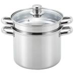 ショッピングパスタ ヨシカワ SJ3620 トスカーナ パスタポット20cm (ガラス蓋付)[パスタ鍋 湯切り][直火・IH対応][食洗機不可][送料無料]