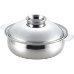 ショッピング土鍋 ヨシカワ SJ1858 土鍋風ステンレス鍋もみじ 27cm[日本製][ガス火・IH対応][送料無料] (wn1219)