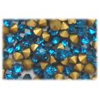 SHAREKI CRYSTAL V cut стразы голубой ( голубой циркон ) SS7 144 шт 
