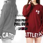 LAZY DAISY Logo принт обратная сторона шерсть тянуть over женский M размер 72-9464-y5