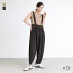 サロペット ボトムス レディース テーパードパンツ オールインワン バルーンシルエット ギャザー 調節可能 ポケット  「メール便不可」「20」