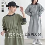 ワンピース レディース ロングワンピース 長袖 ドロスト ミニ裏毛 ゆったり 体型カバー ロング丈 マキシ丈 「メール便不可」「30」