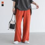 パンツ レディース ボトムス ロング丈  ワイドパンツ イージーパンツ ロングパンツ ウエストゴム ラメ 50代 春 夏 オシャレウォーカー「メール便不可」「20」